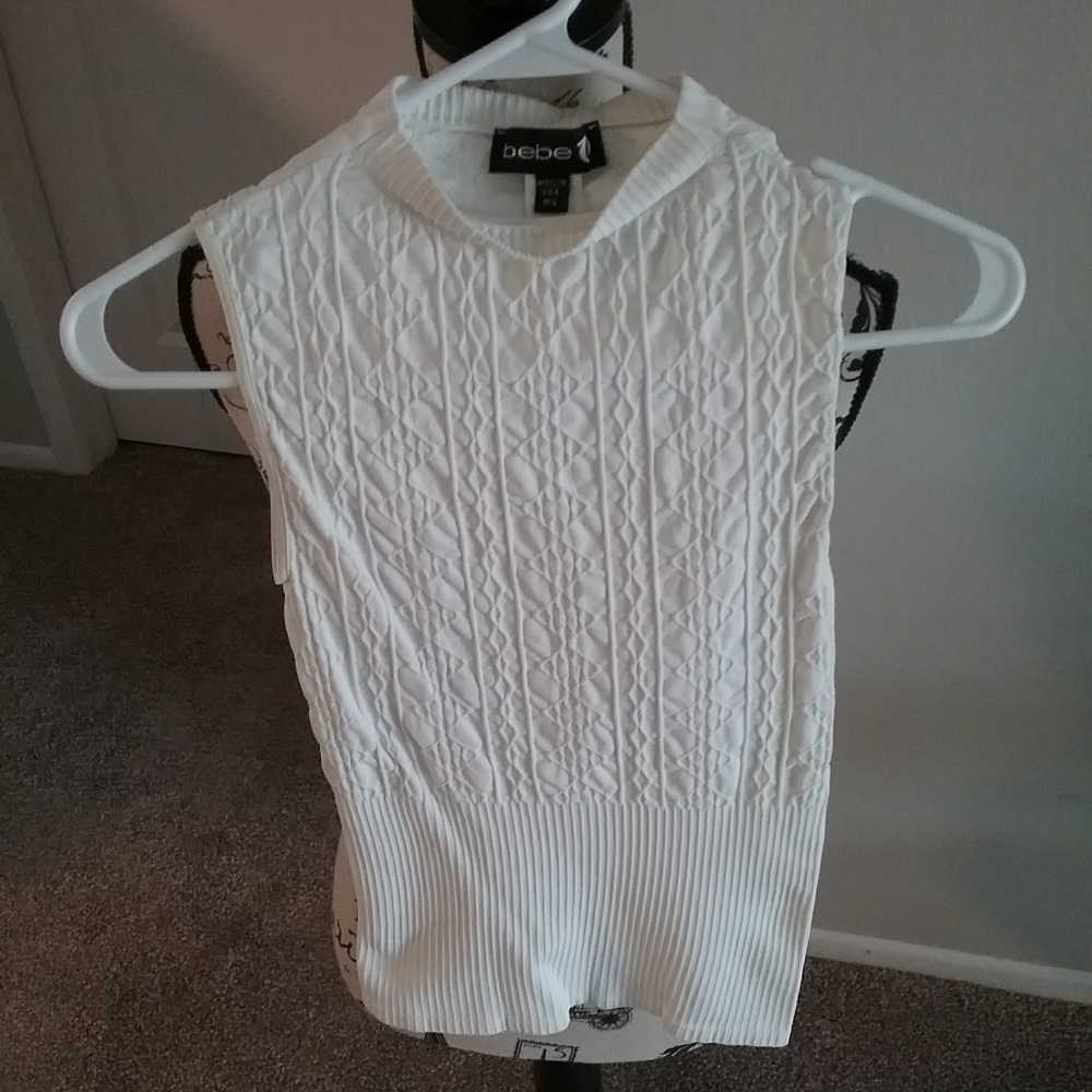 BEBE White Dressy Top - Size M/L